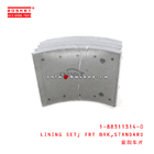 1-88311314-0 Standard Front Brake Lining Set 1883113140 For ISUZU CXZ51K 6WF1